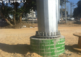 עמוד כלונס - לאחר יציקה